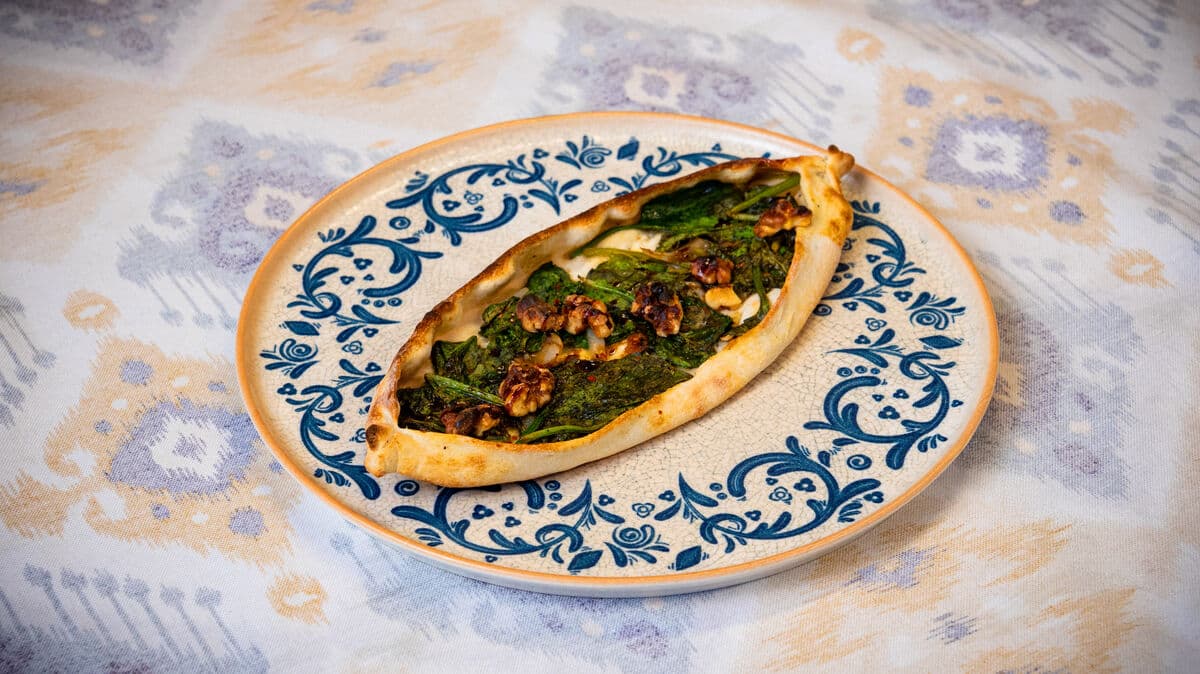 Spinach Walnut Manakish